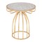 Silo Side Table Gold Circular White Top Modern Decor For Living Room Accent